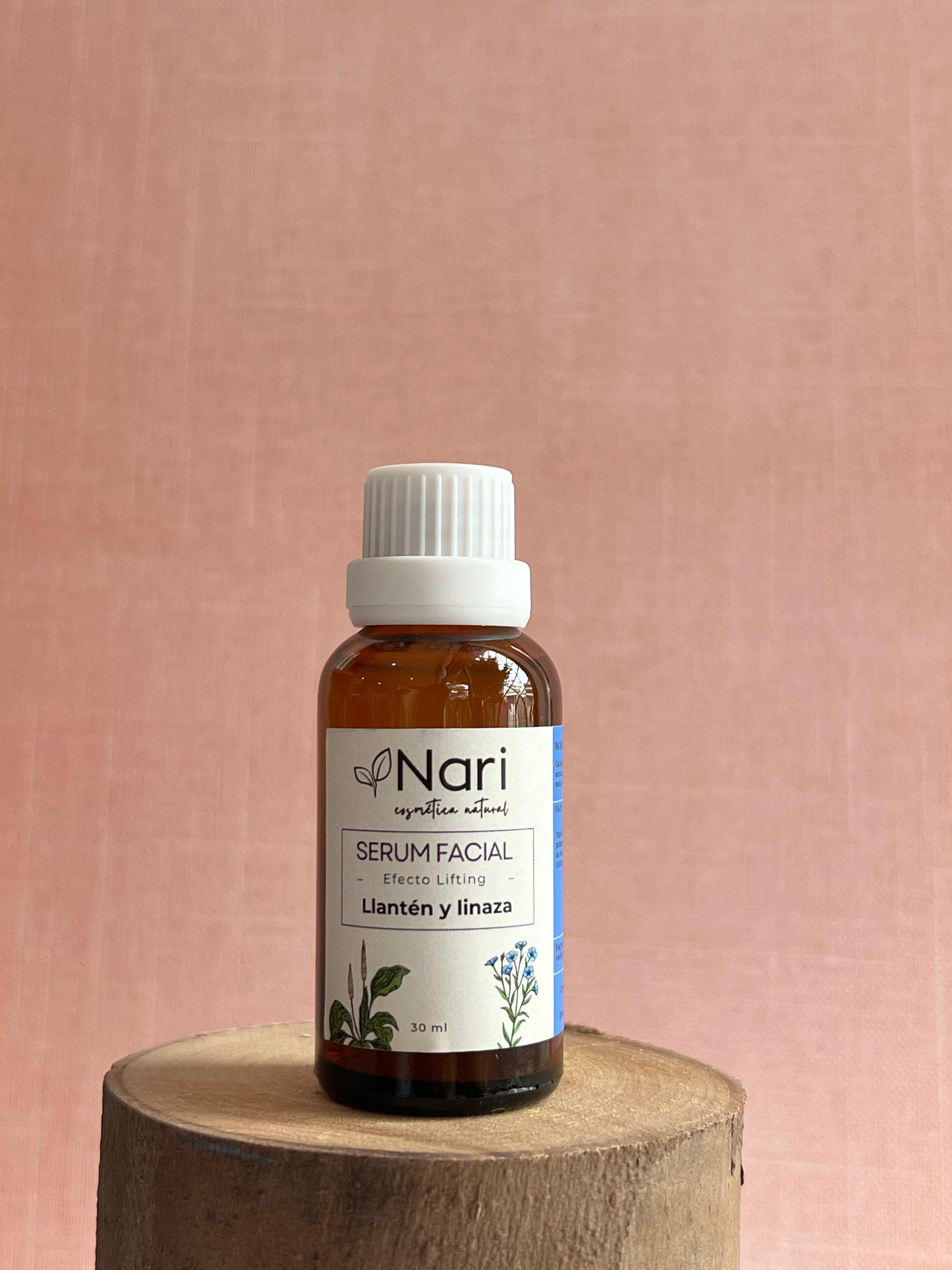 Sérum facial de gel de lino  efecto lifting