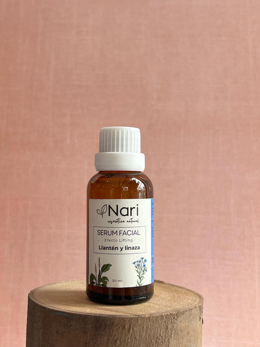 Sérum facial de gel de lino  efecto lifting