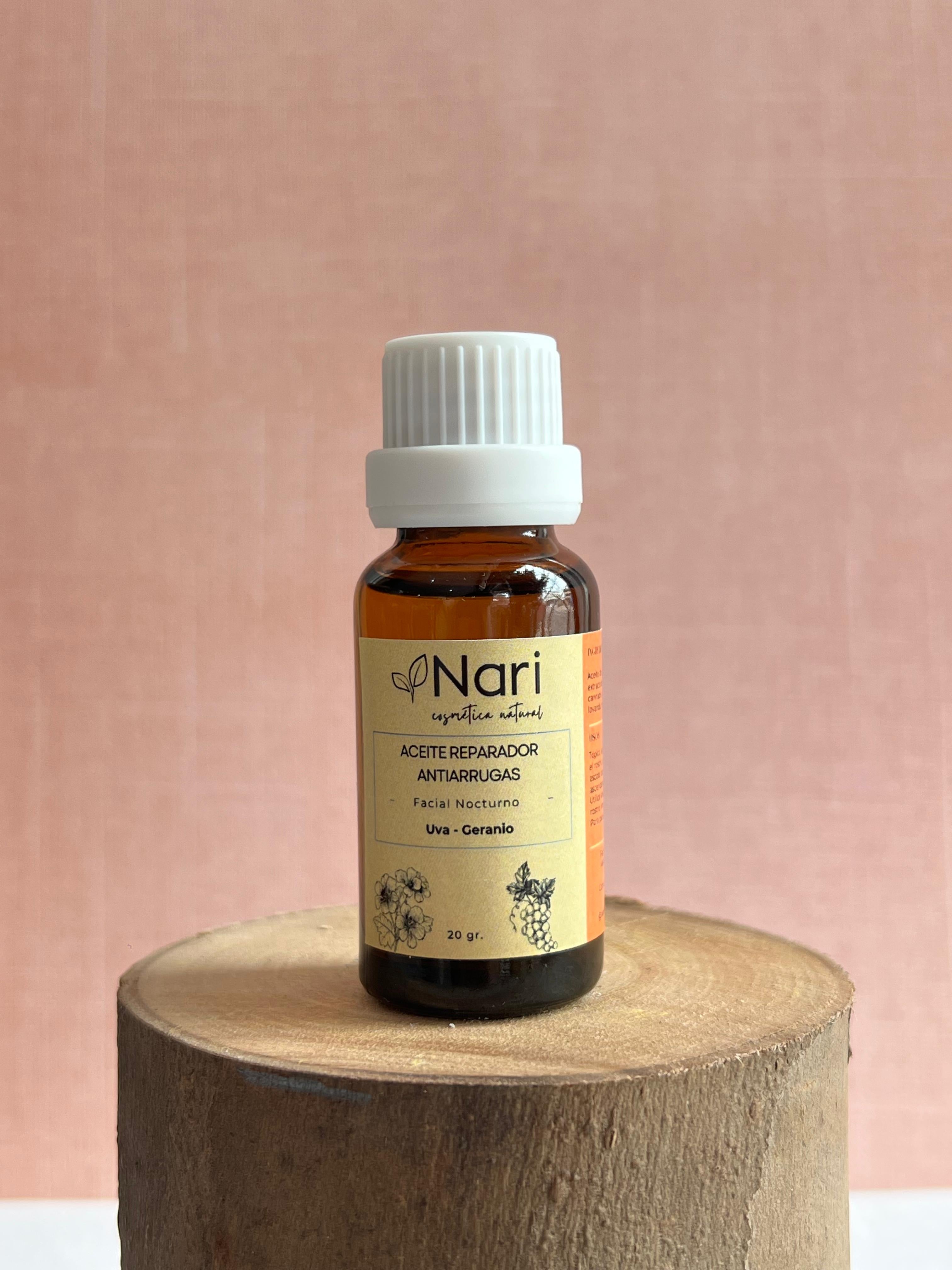 Aceite facial nocturno  Reparador y Antiarrugas  piel madura y seca
