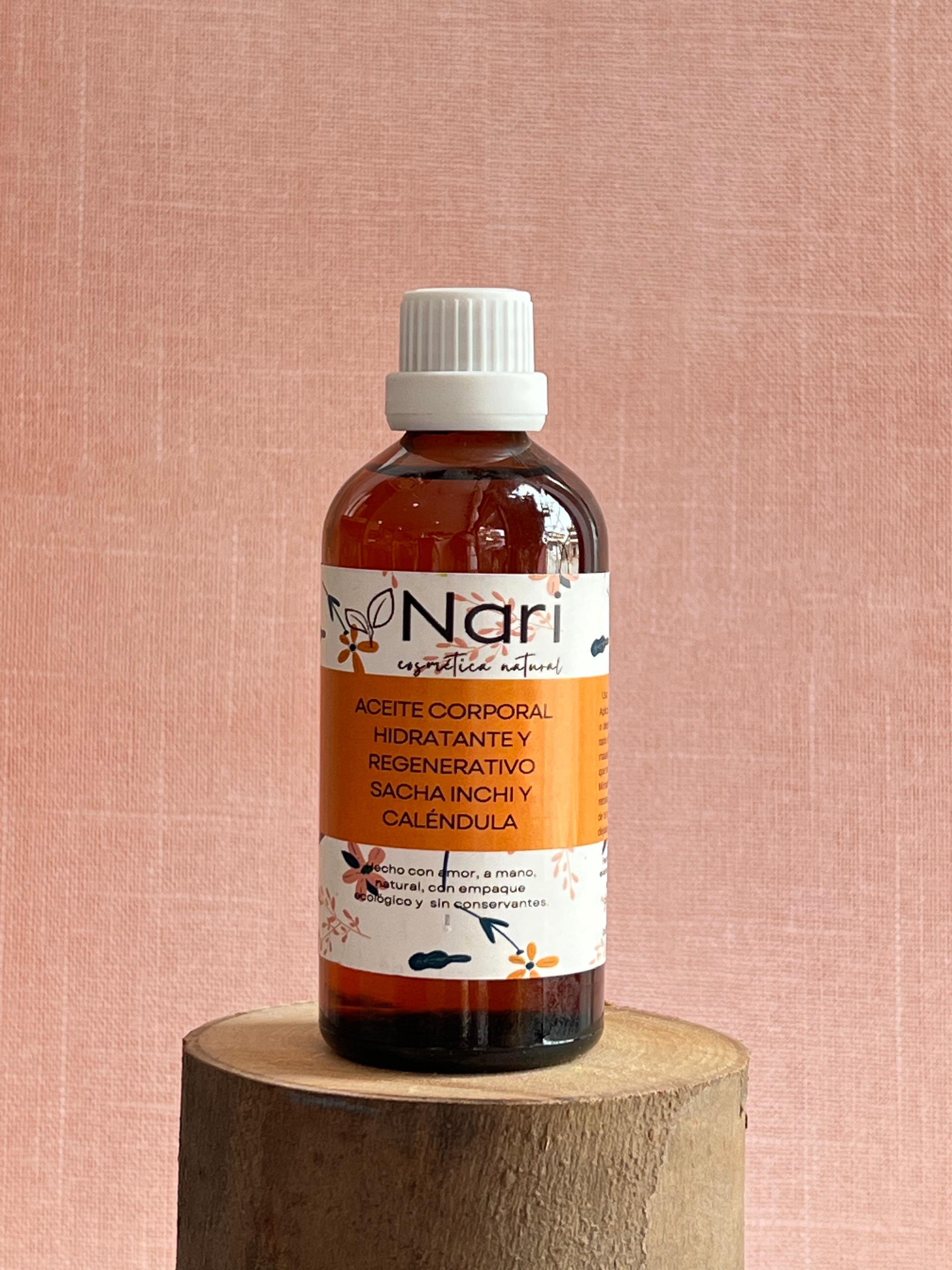 Aceite corporal hidratante  y regenerativo de Sacha Inchi y Caléndula