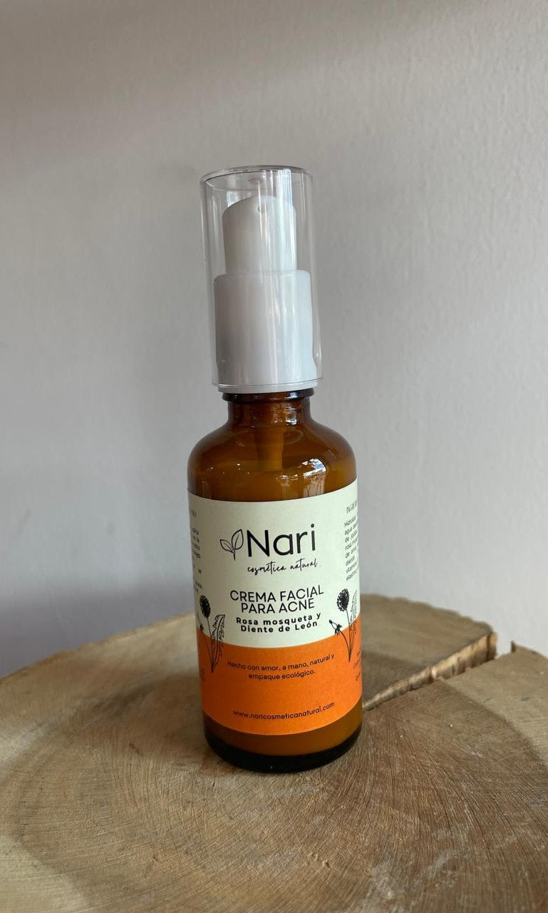 Crema para el Acné de rosa mosqueta y diente de león