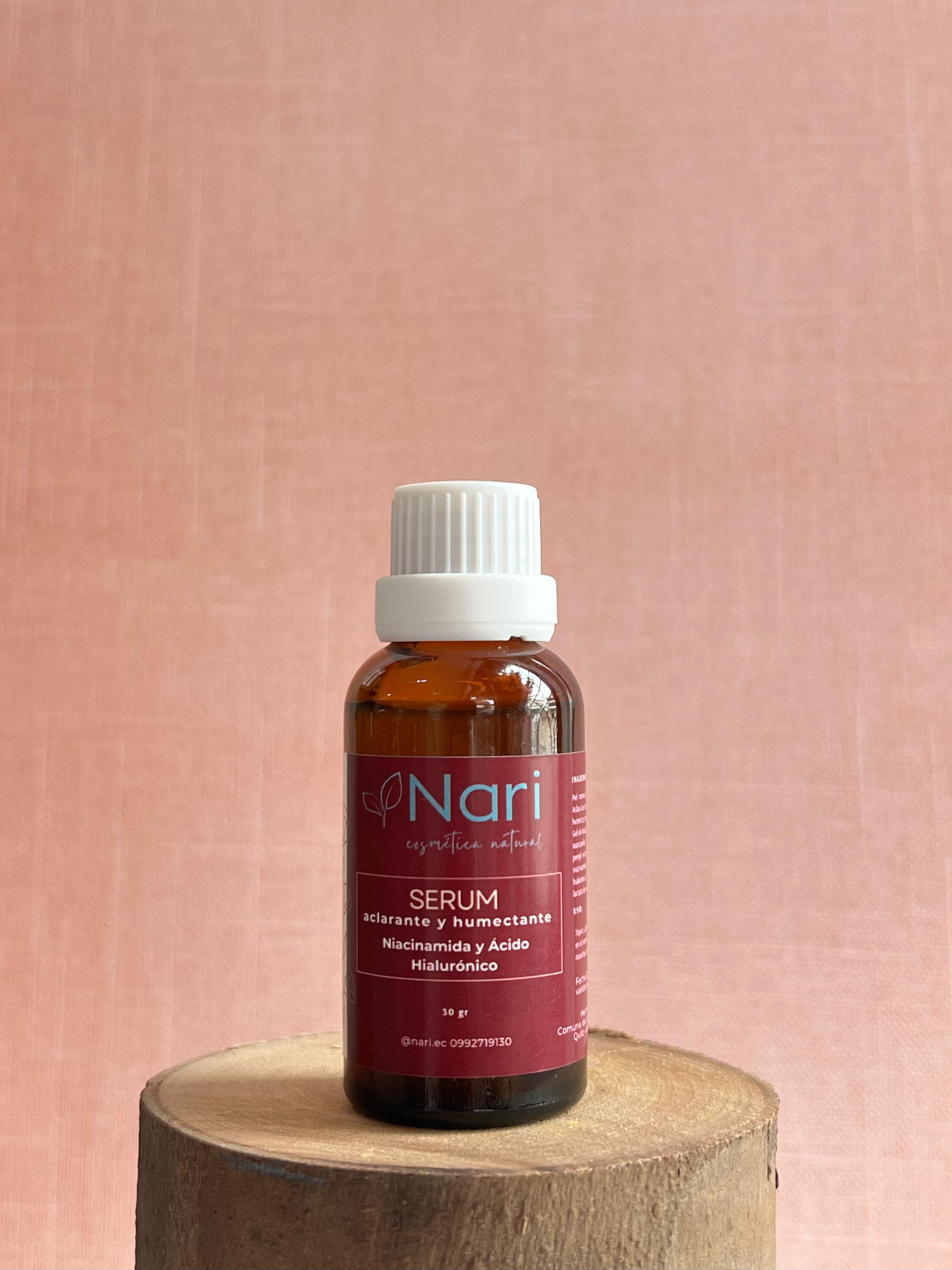 Sérum facial aclarante y humectante de niacinamida y ácido hialurónico