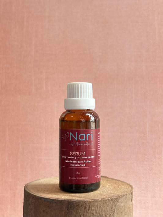Sérum facial aclarante y humectante de niacinamida y ácido hialurónico