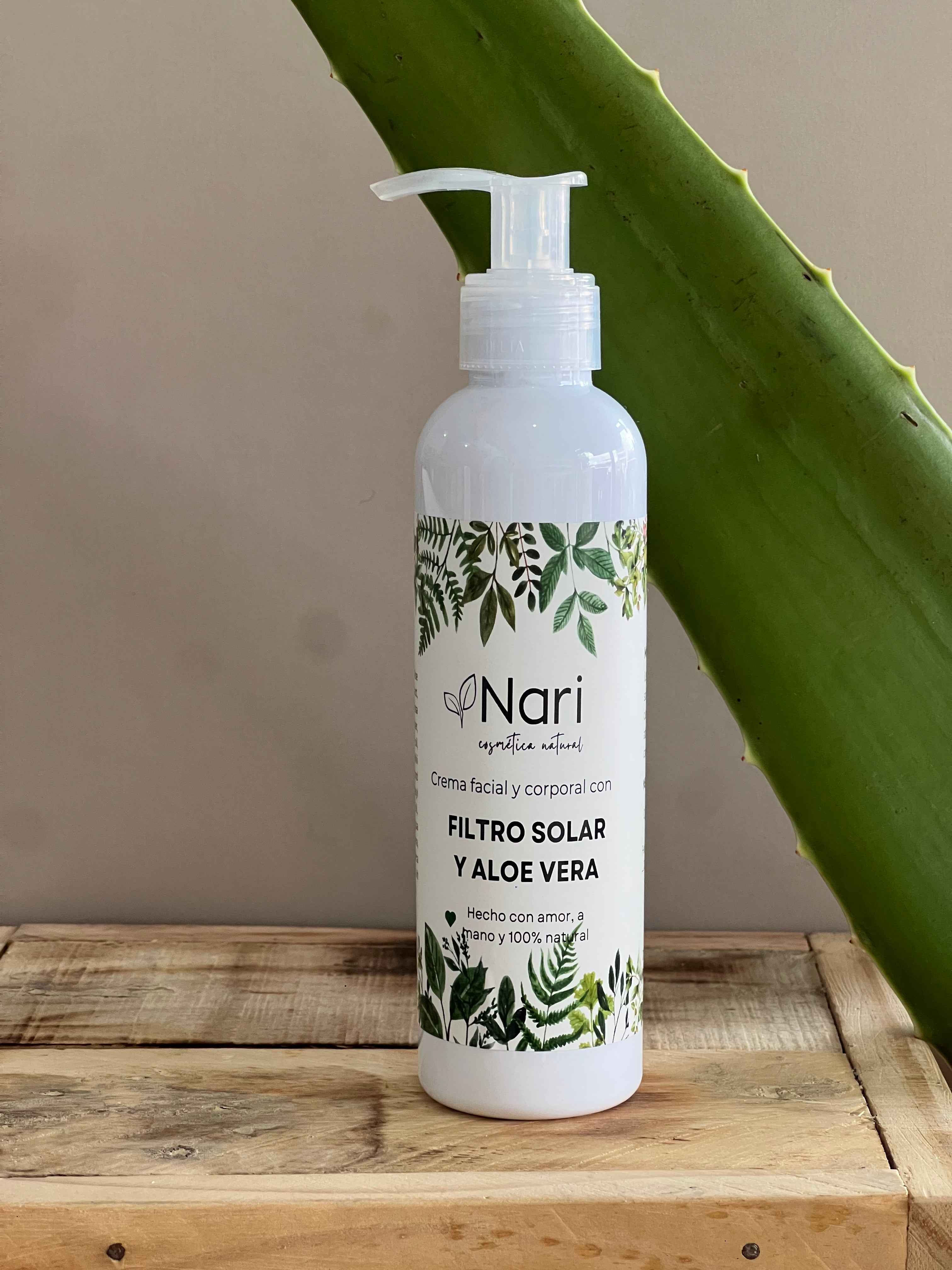 Protector solar de aloe vera y karite