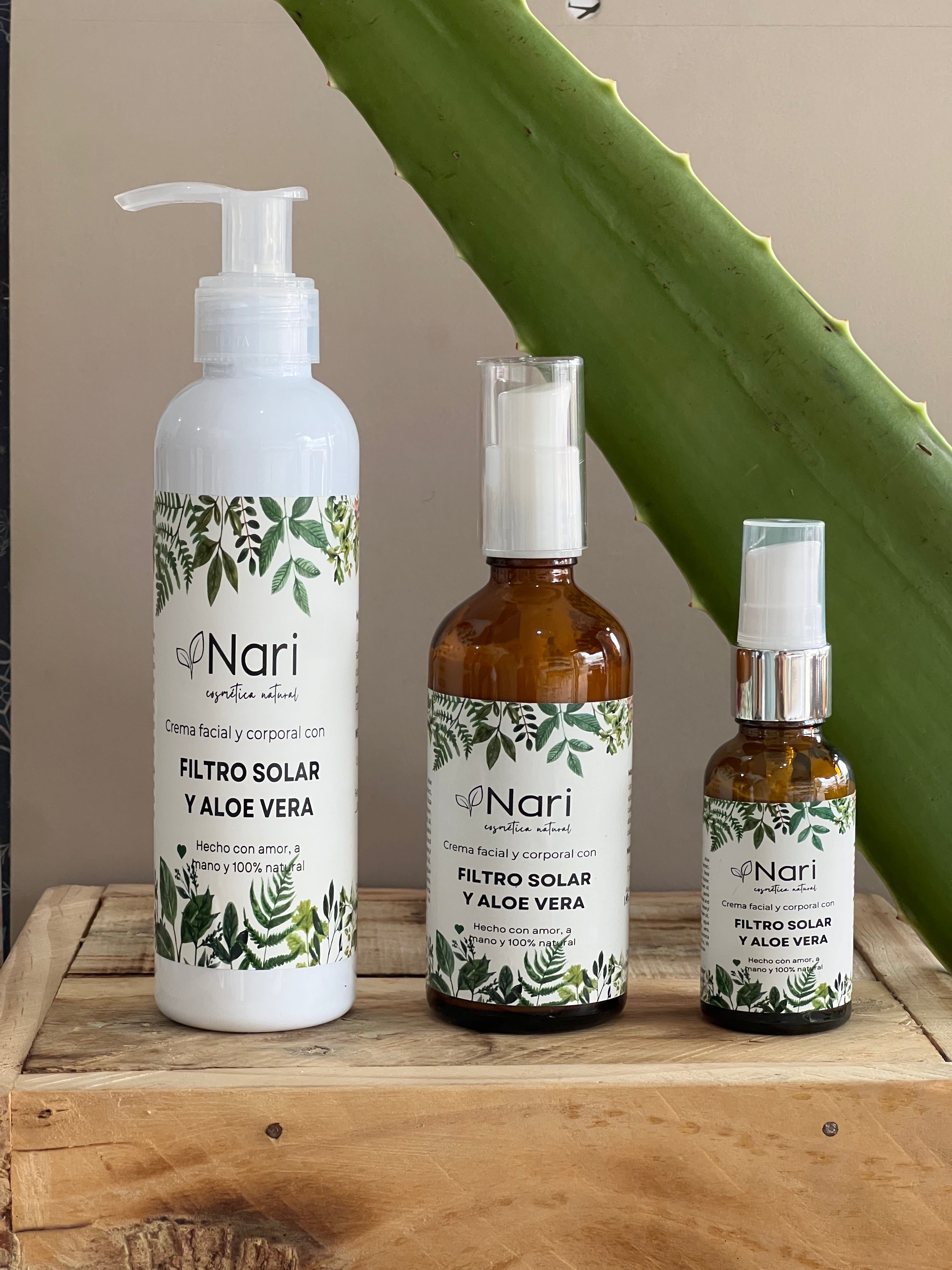 Protector solar de aloe vera y karite