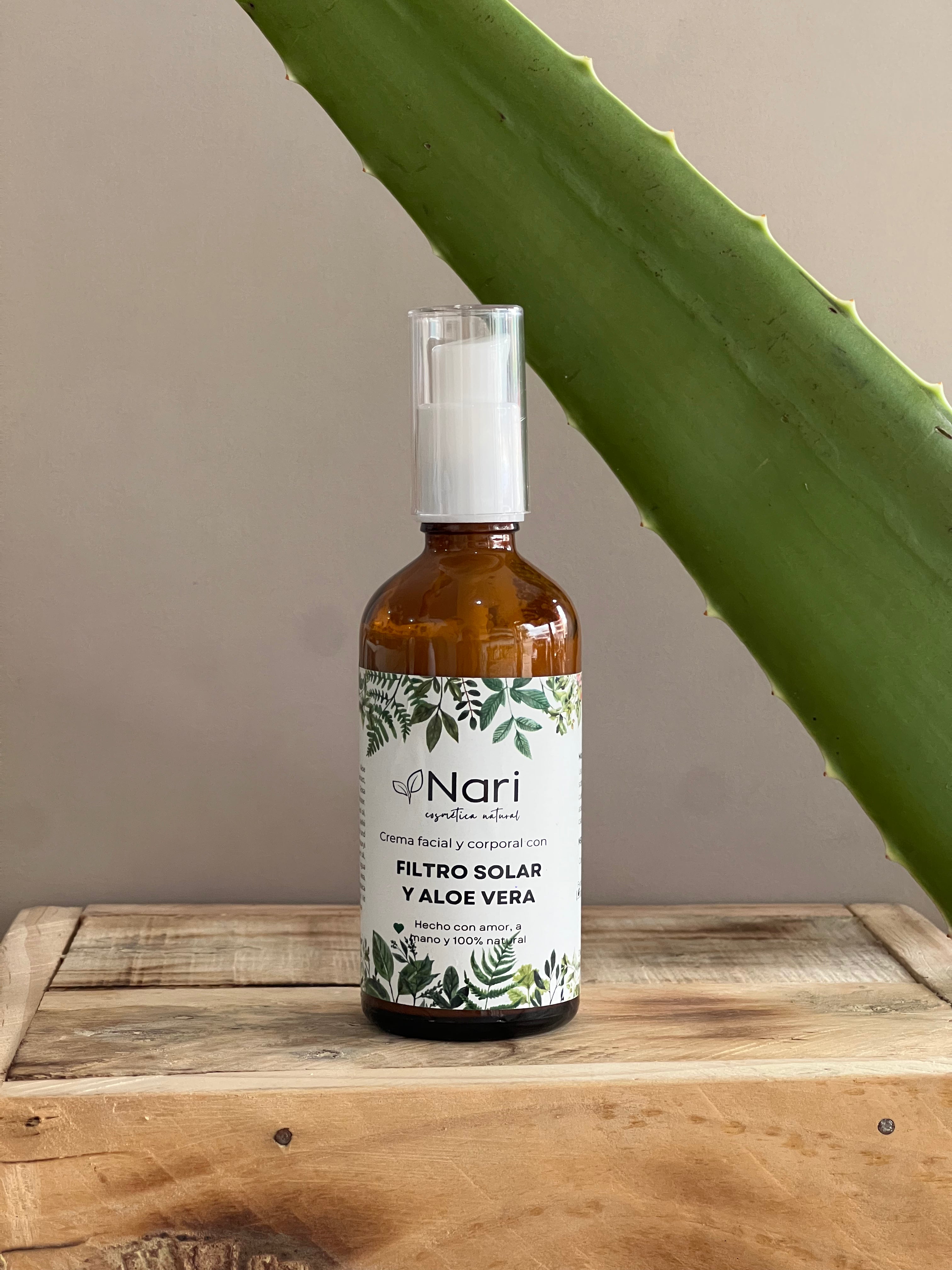 Protector solar de aloe vera y karite