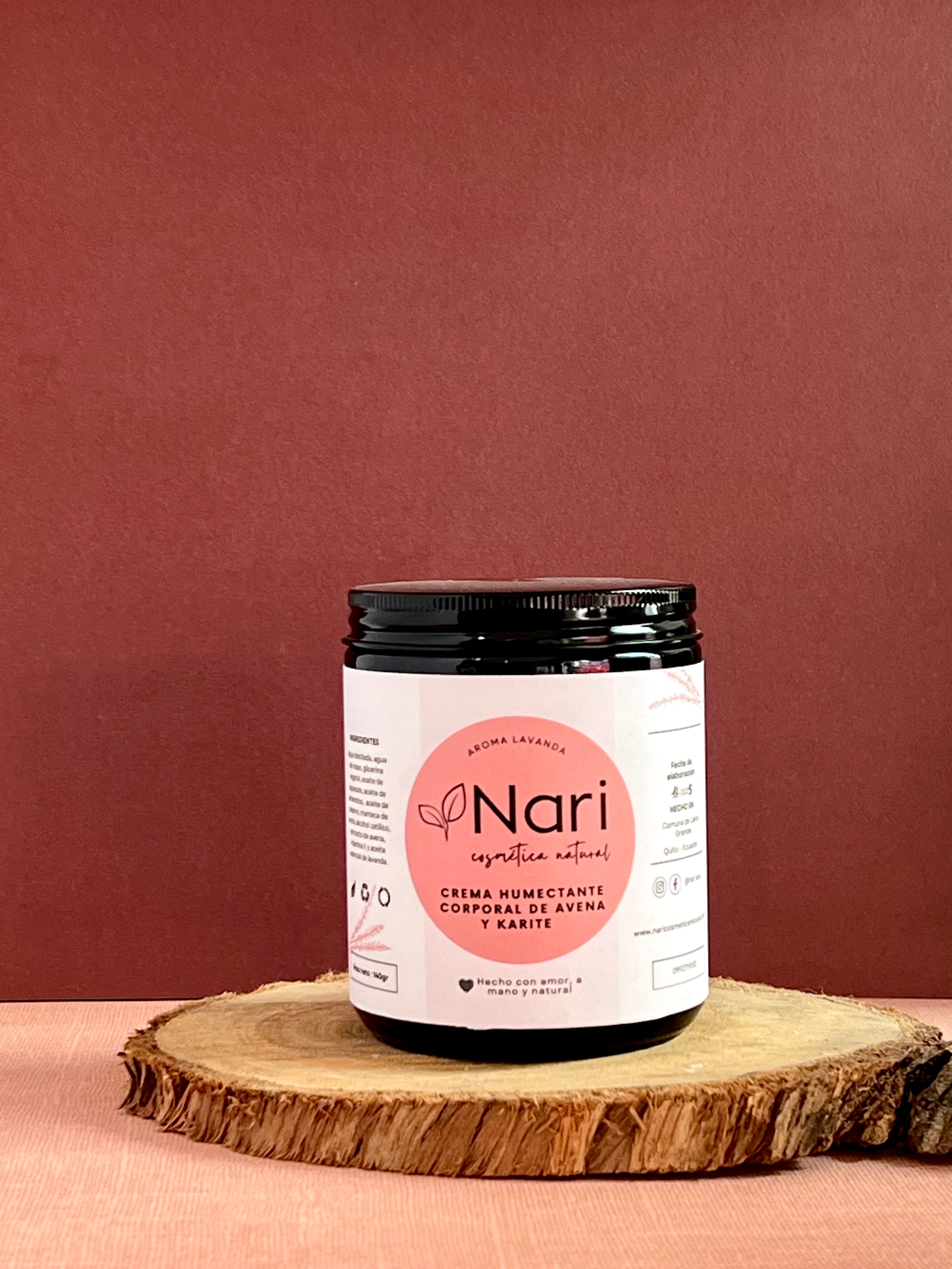 Crema Corporal Humectante de Avena, Aguacate y Karité