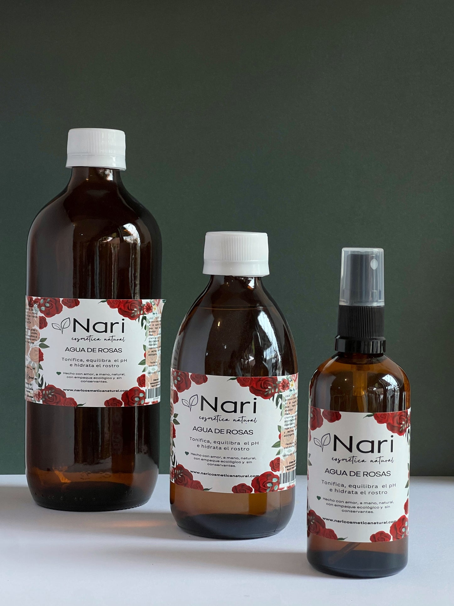 Agua Floral de Rosas Natural – Hidratante y Equilibrante