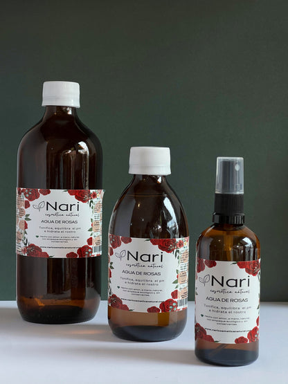Agua Floral de Rosas Natural – Hidratante y Equilibrante