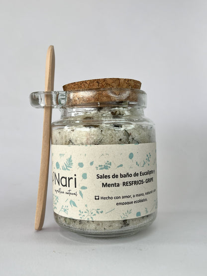Sales de Baño Eucalipto & Menta  Resfríos y Gripe