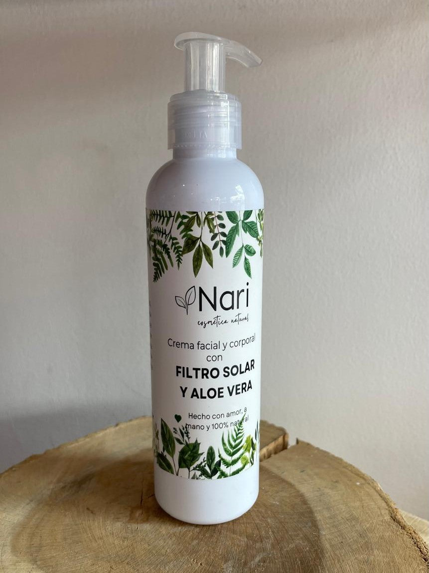 Protector solar de aloe vera y karite