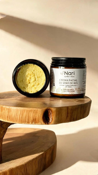 Crema facial de sebo de res